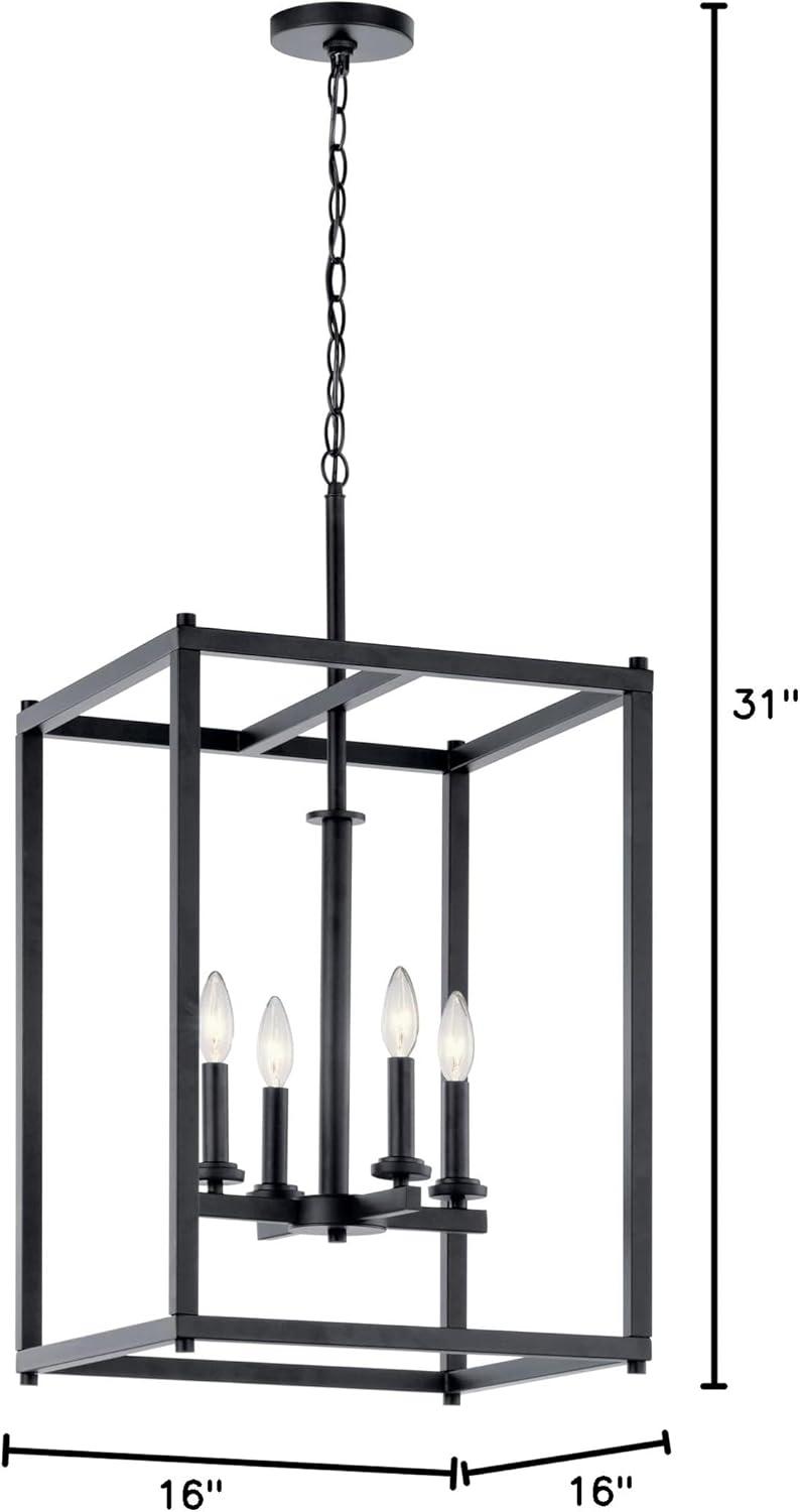 Kichler 43998 Crosby 4 Light 16" Wide Taper Candle Pendant - Black