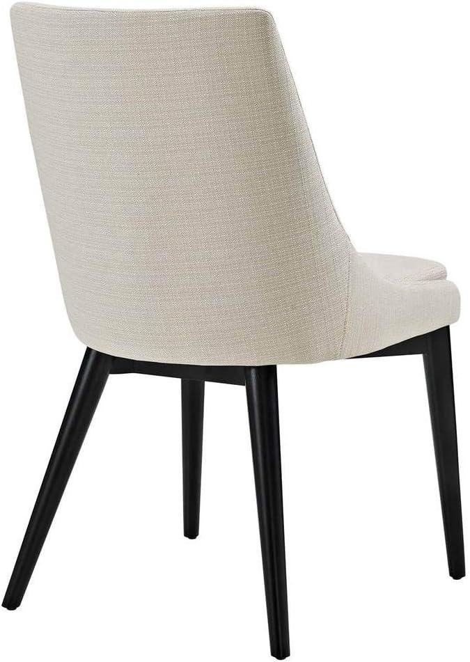 Modway Set of 2 Viscount Dining Side Chair Fabric Beige: Upholstered Polyester, Wood Frame, Armless Design