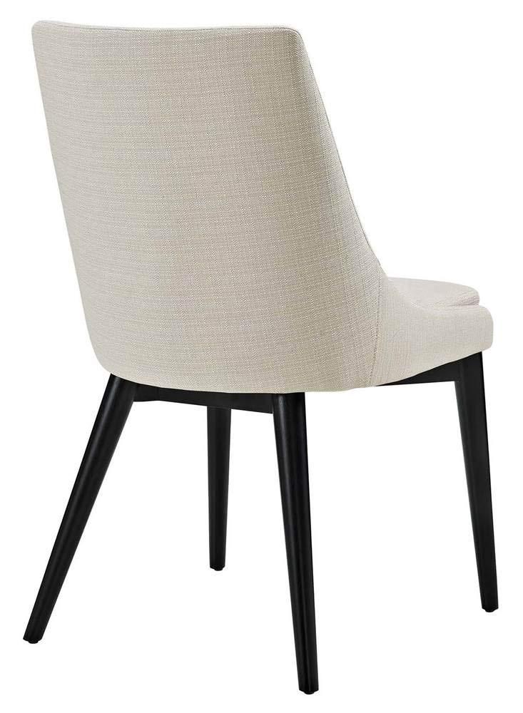 Modway Set of 2 Viscount Dining Side Chair Fabric Beige: Upholstered Polyester, Wood Frame, Armless Design