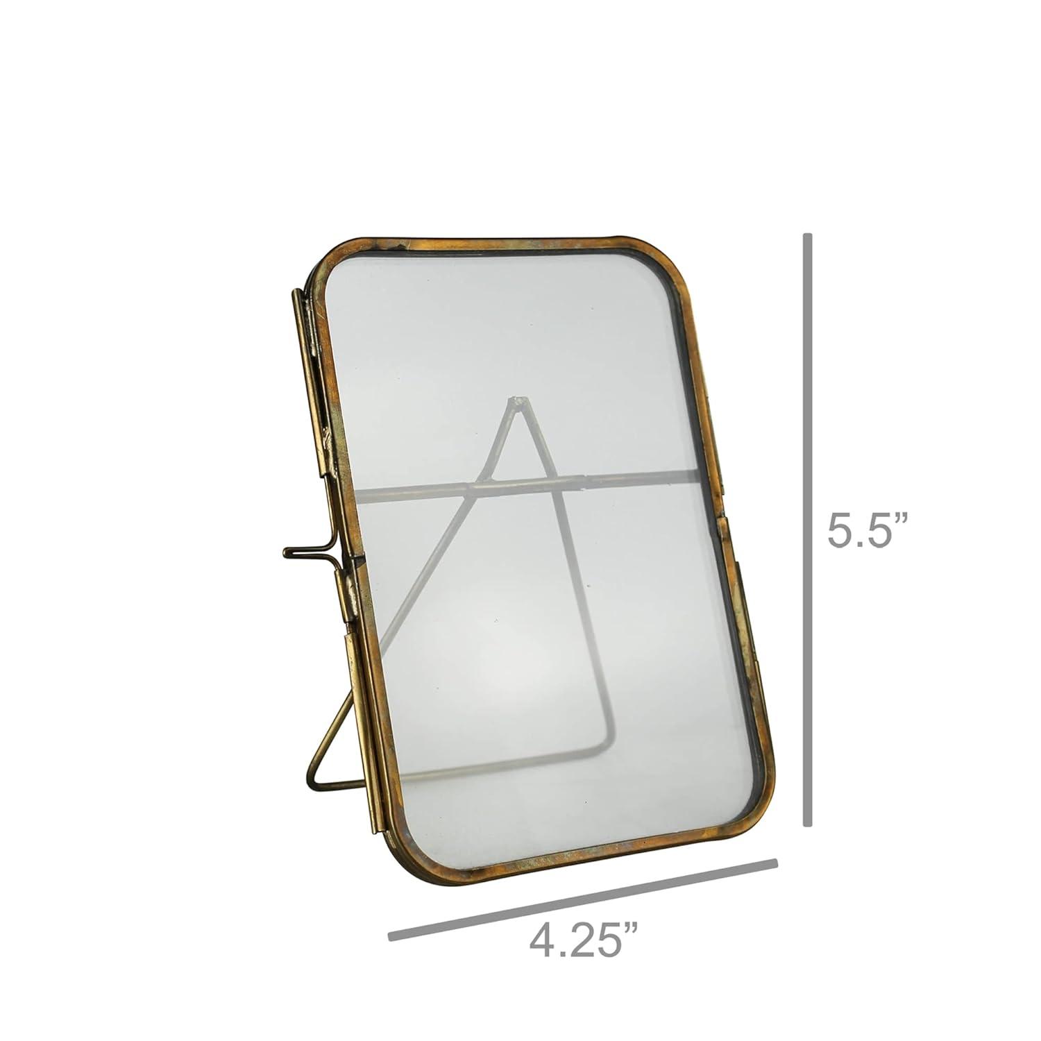 HomArt Arroyo Frame, Holds 4 x 6 inches Photo, Brass