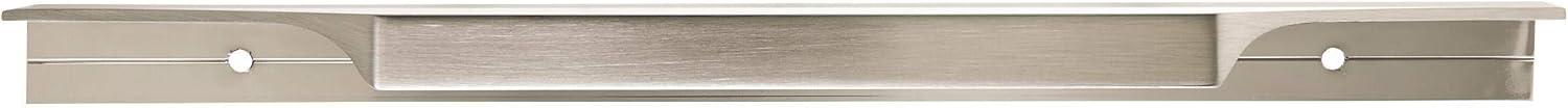 Amerock | Cabinet Edge Pull | Satin Nickel | 8-9/16 inch (217 mm) Center to Center | Extent | 1 Pack | Drawer Pull | Drawer Handle | Cabinet Hardware