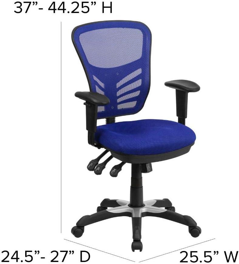 Flash Furniture Mid-Back Mesh Multifunction Executive Swivel Ergonomic Office Chair with Adjustable Arms