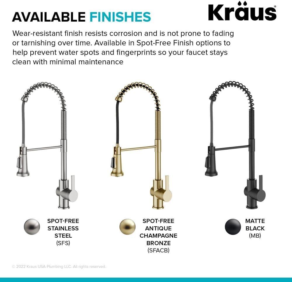 KRAUS Britt Touchless Sensor Commercial Single Handle Pull Down Kitchen Faucet