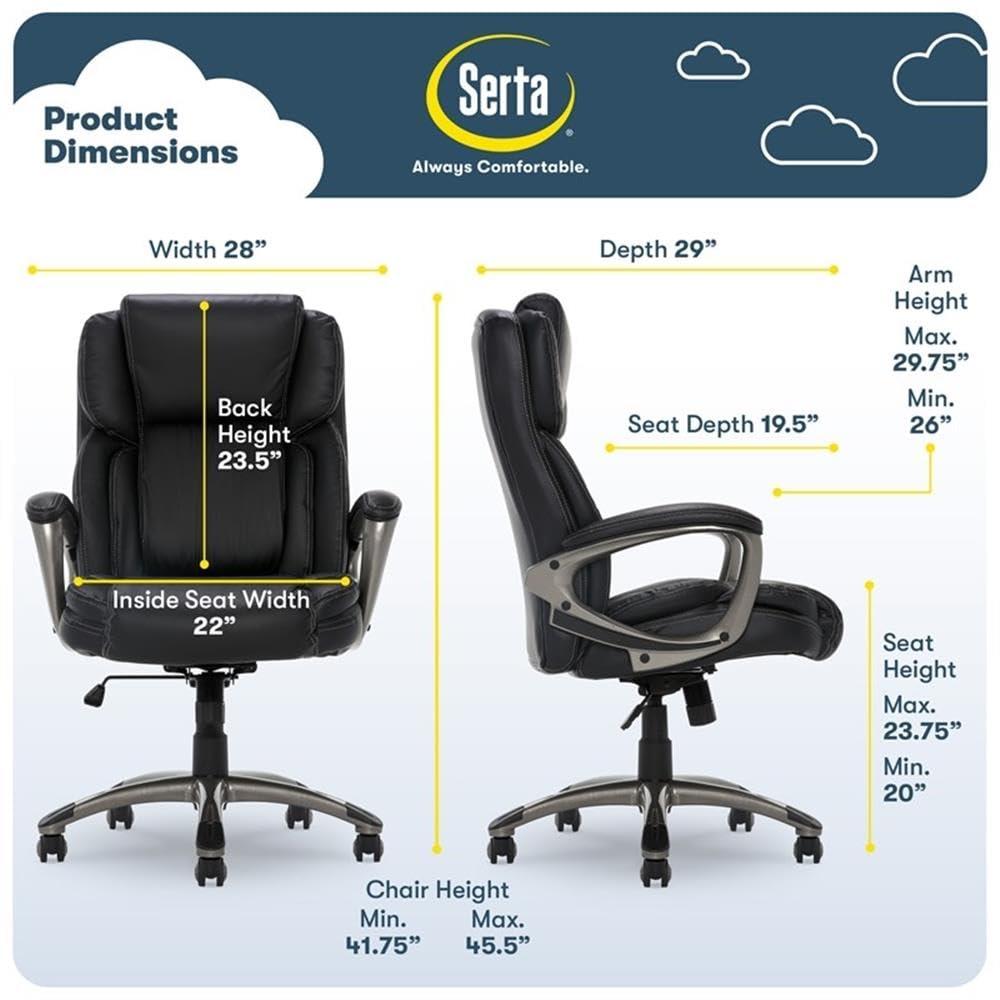 Works Executive Office Chair Harvard Gray - Serta