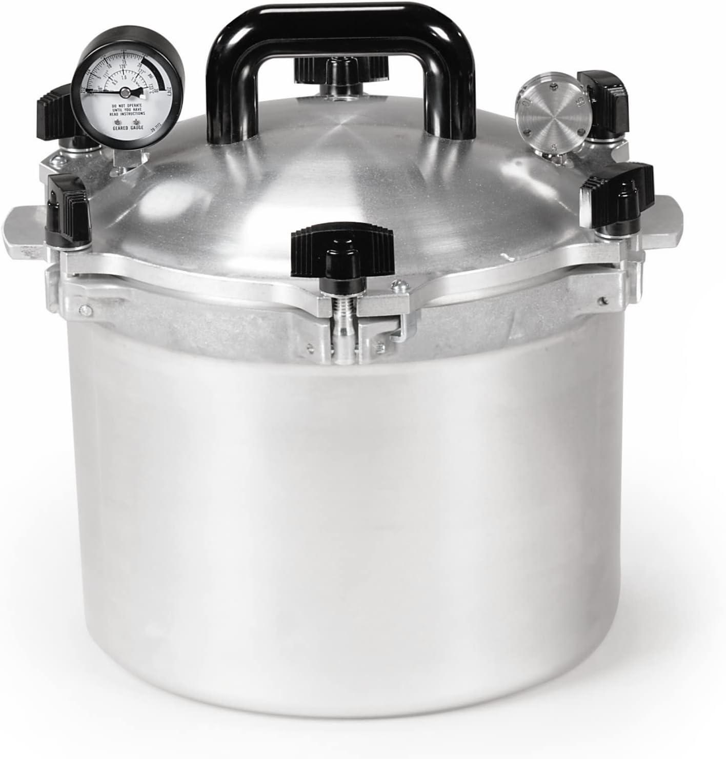 All American Pressure Cooker Canner for Home Stovetop Canning, USA Made for Gas or Electric Stoves, 10.5 quarts