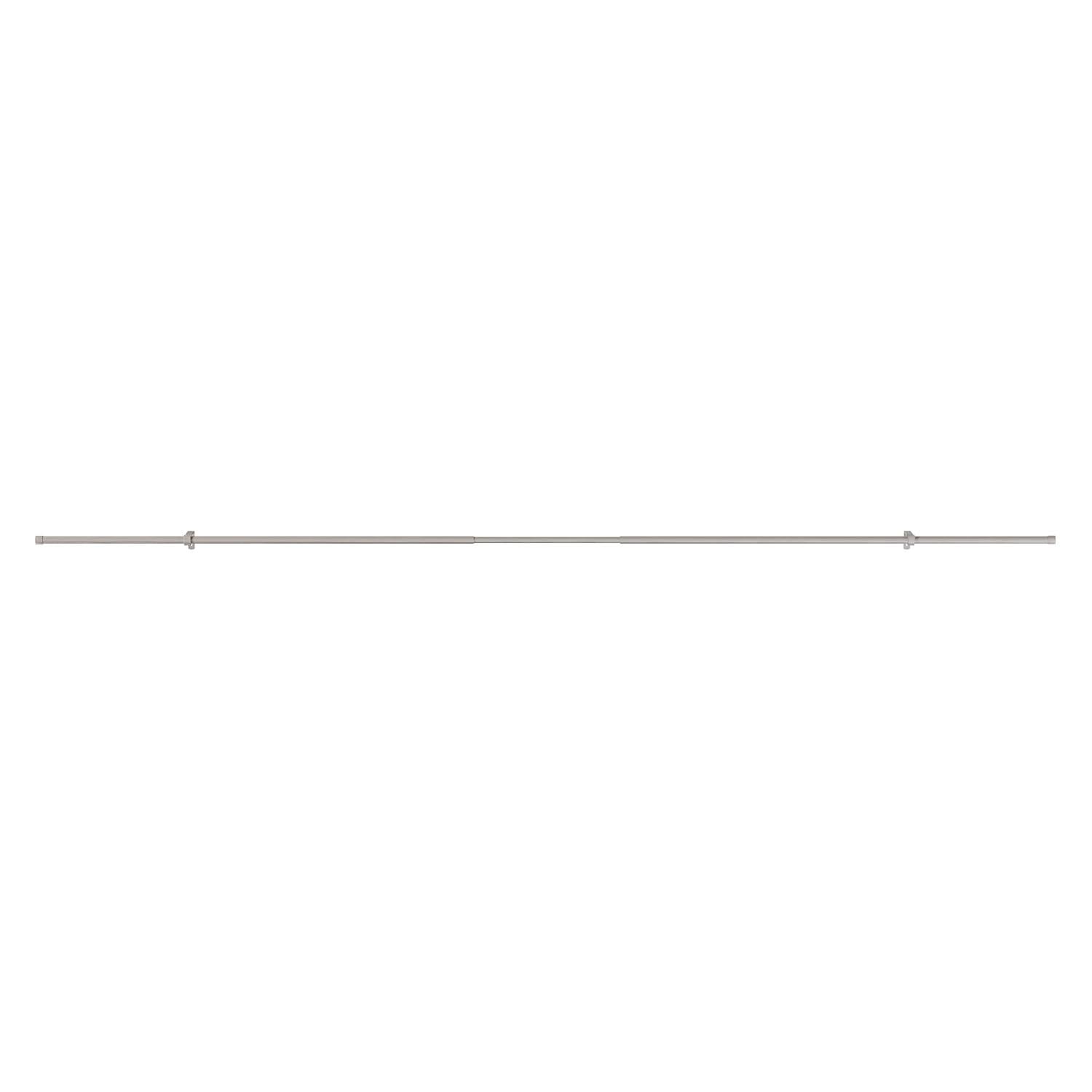 Lavish Home 1-Inch Curtain Rod- Decorative End Cap Style Finials & Hardware - For Home Decor in Bedroom, Living Room & Kitchen, 48-84-Inch (Black)