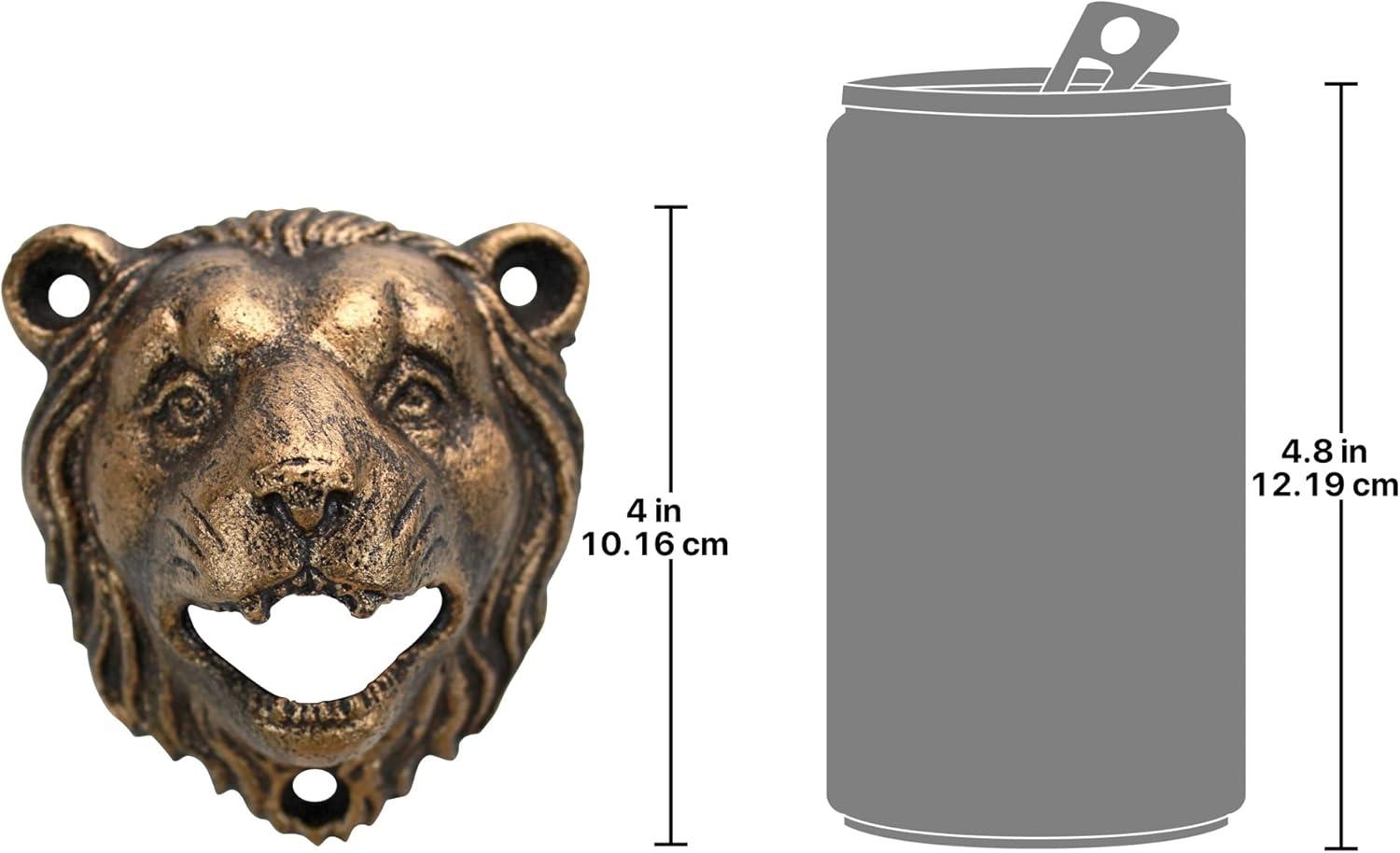 Design Toscano Growling Lion Cast Iron Bottle Opener