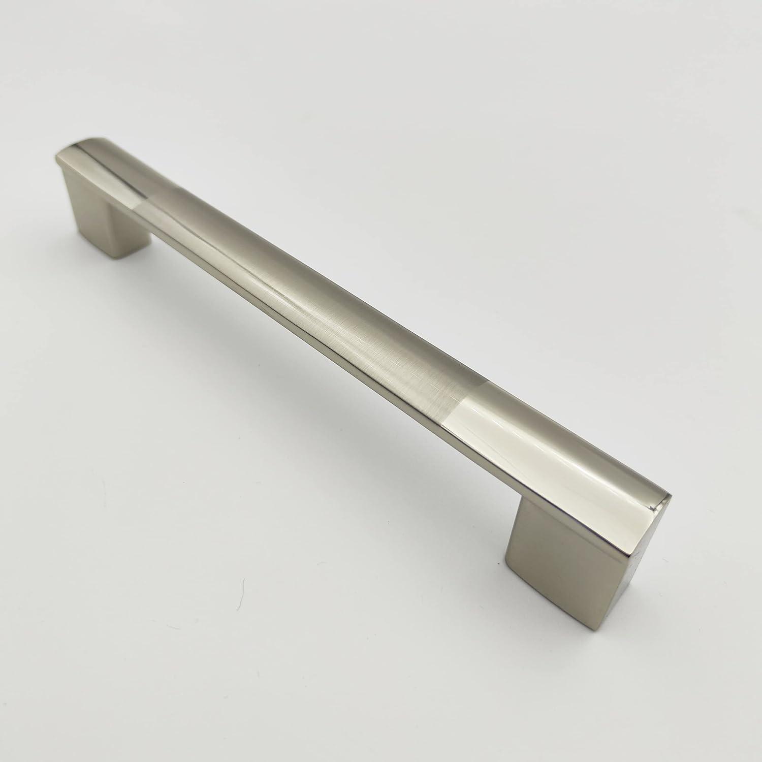 6" Brushed Nickel Kitchen Cabinet Drawer Handle with Mounting Hardware