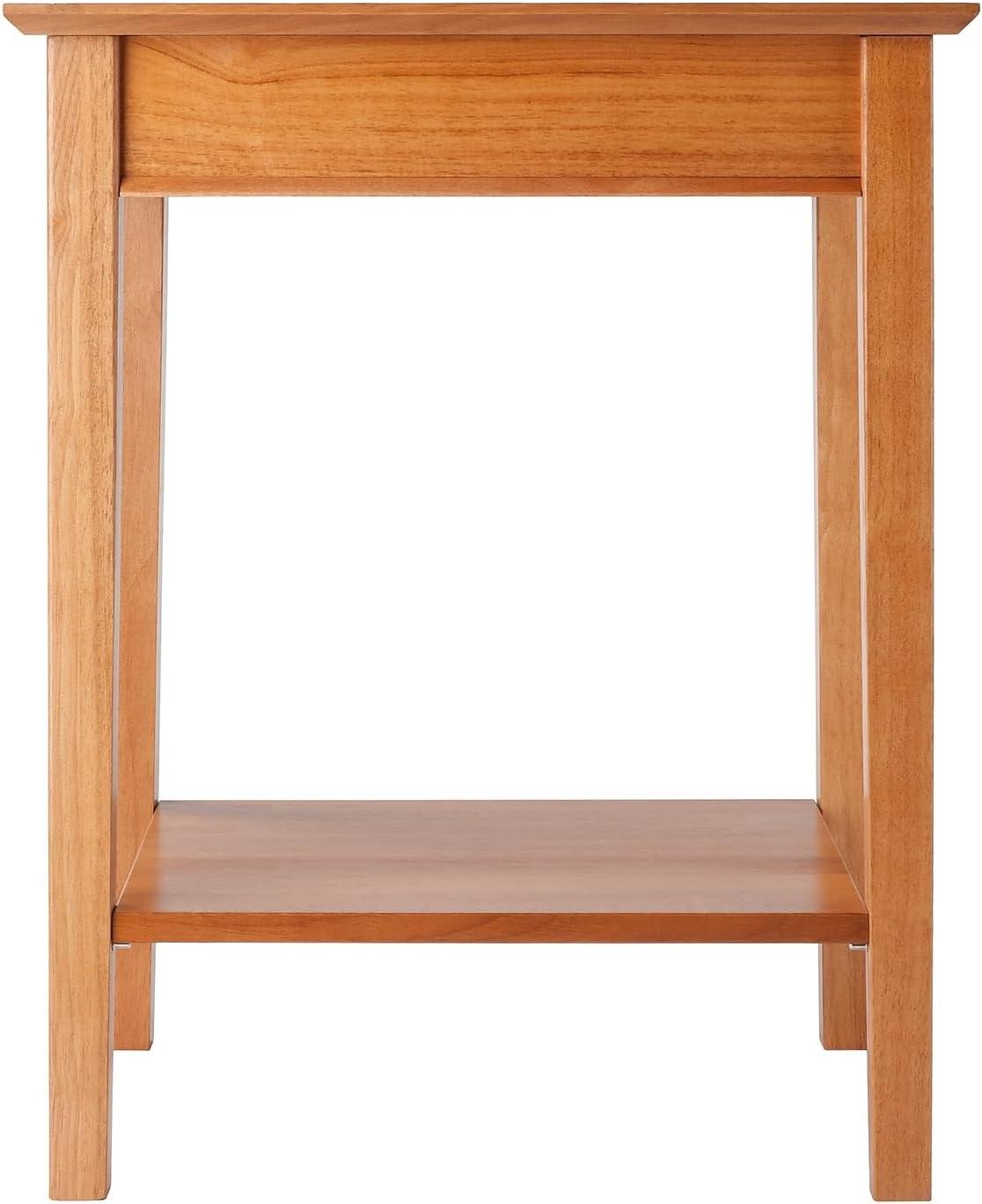 Winsome Studio End / Printer Table Honey: Wood Composite Stand with Drawer, Living Room Accent