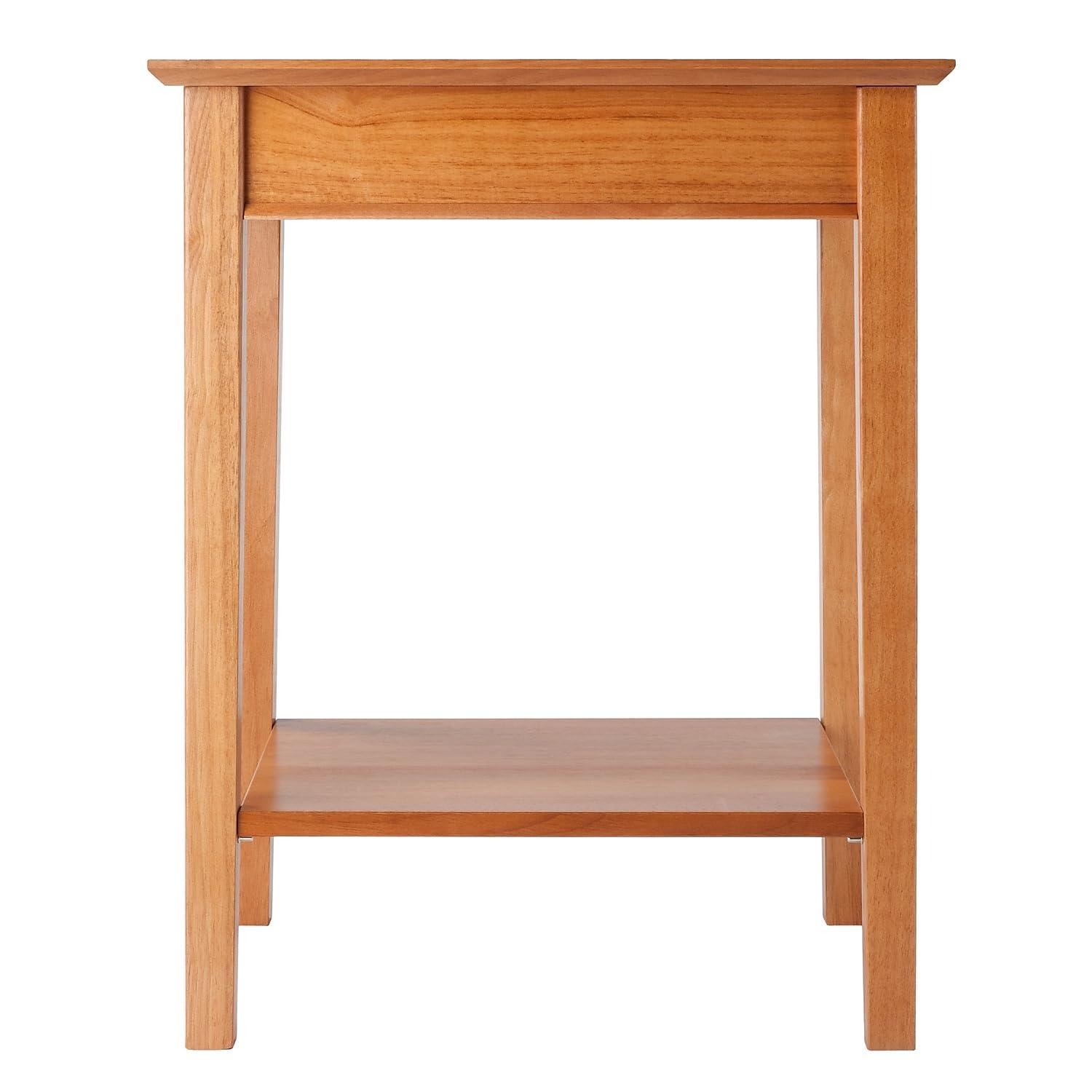 Winsome Studio End / Printer Table Honey: Wood Composite Stand with Drawer, Living Room Accent