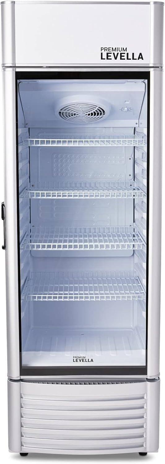 Premium Levella 9.0 cu. ft Single Door Commercial Refrigerator Beverage Cooler in Silver