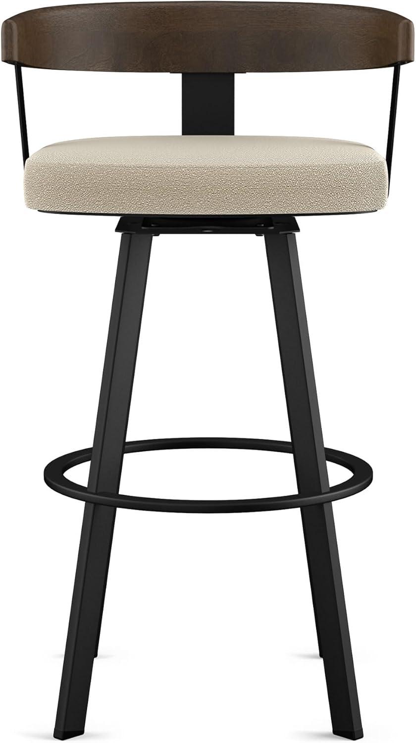 Amisco Lars Upholstered Barstool Cream/Black