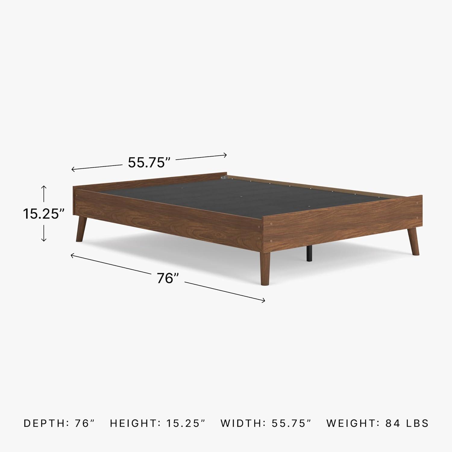 Full Aprilyn Platform Bed White - Signature Design by Ashley: Sleek, No Box Spring Required