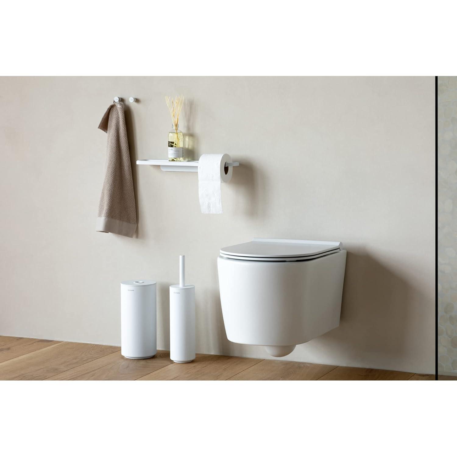 White Anti-Rust Wall-Mountable Toilet Roll Dispenser