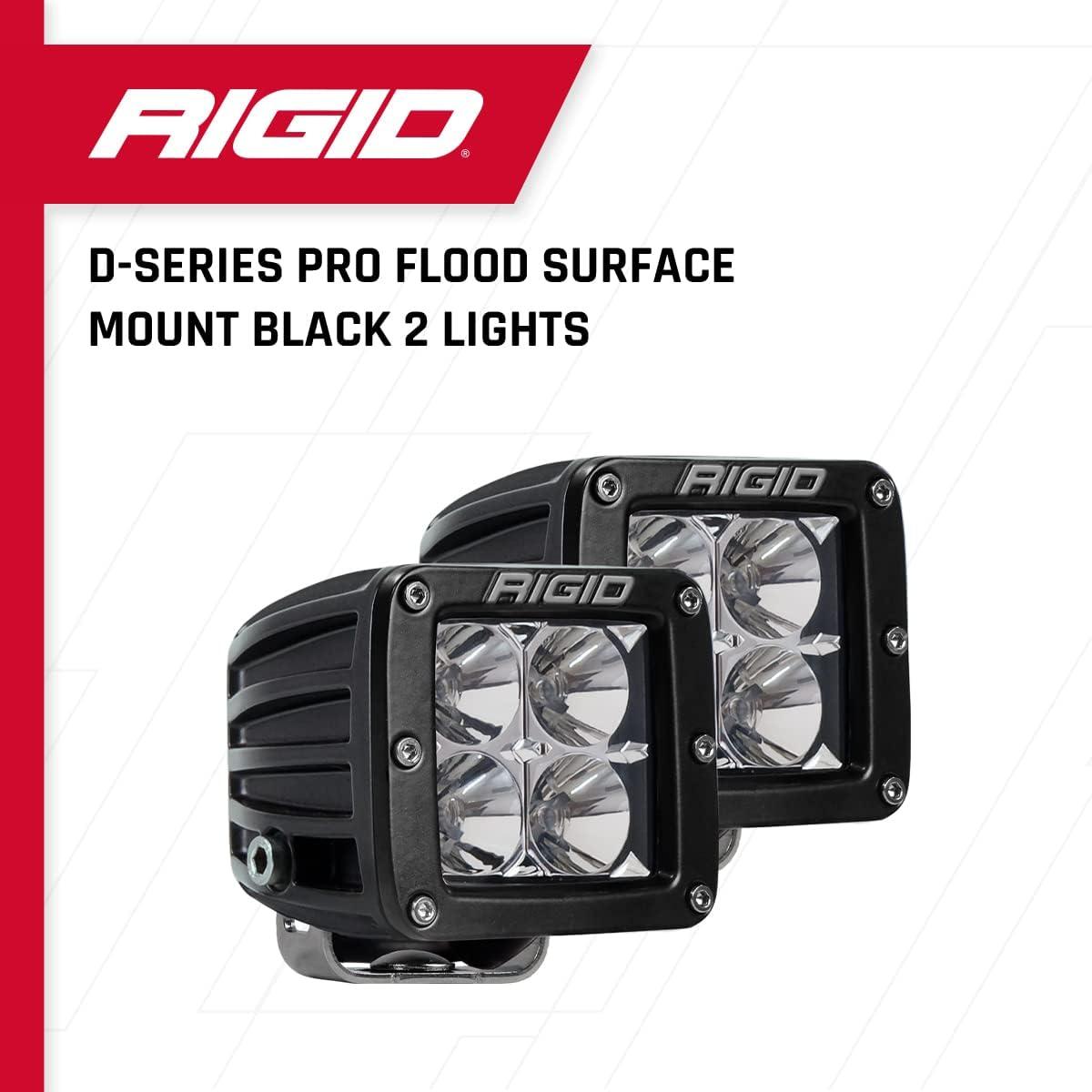 Rigid Industries Dually 30W Flood Lights, Exterior Decorative Lights, Fits Trucks, White, 2 Pieces