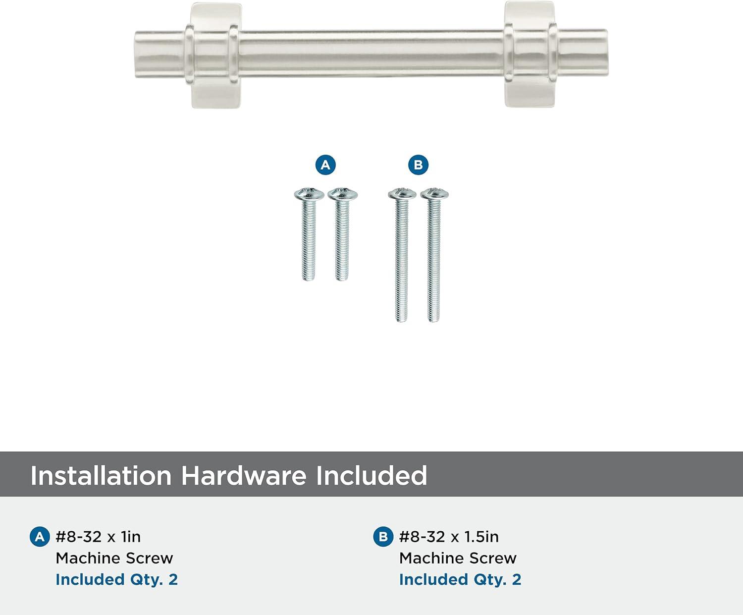 Amerock Davenport 3 inch (76mm) Center-to-Center Satin Nickel Cabinet Pull