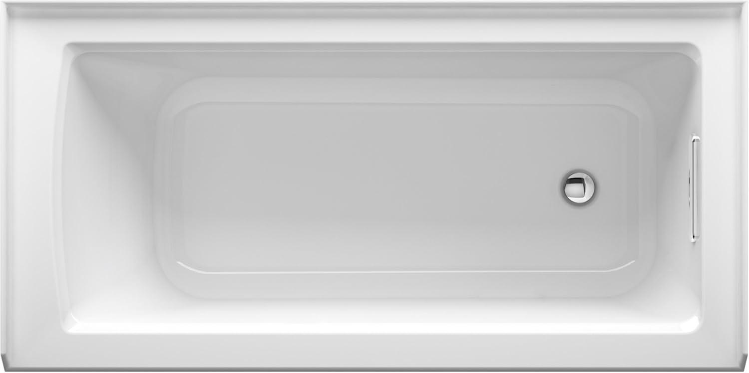 Archer 60" x 30" Alcove Soaking Bathtub with integral flange