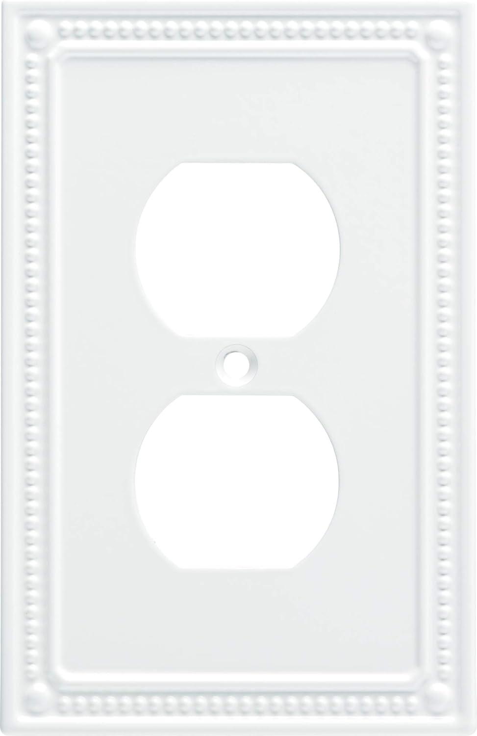 Classic Beaded 1-Gang Duplex Outlet Wall Plate