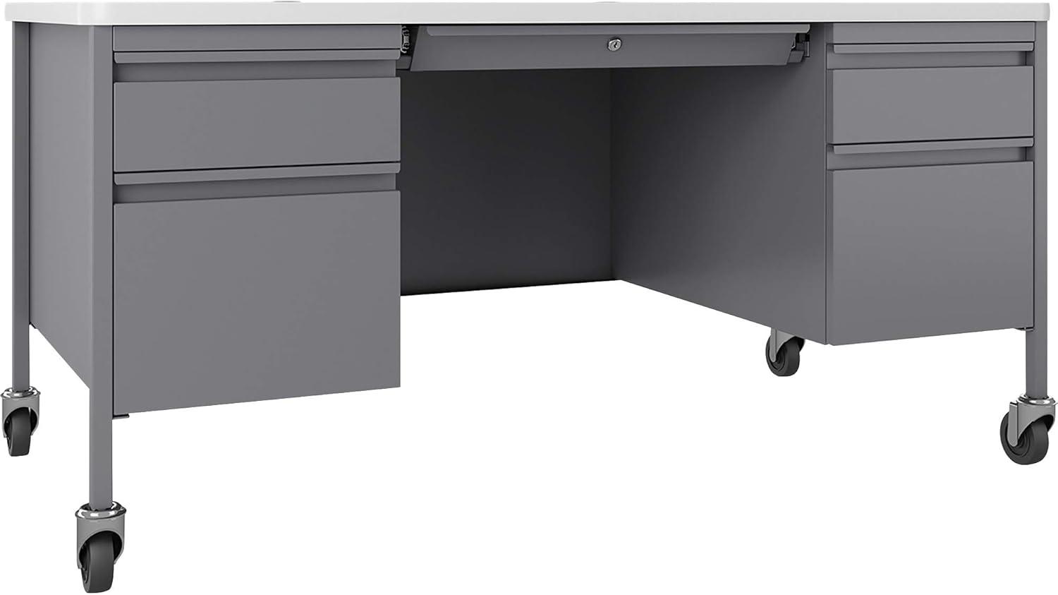 Fortress Steel Rectangular Teacher Desk