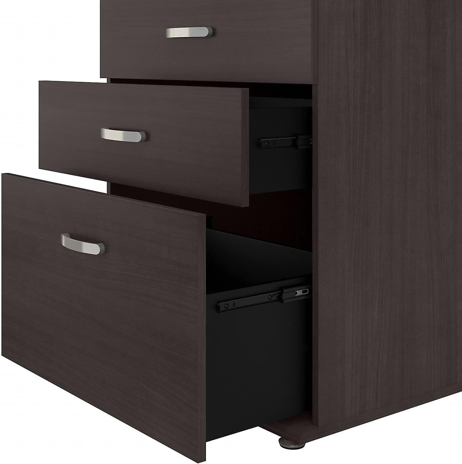 Universal Floor Storage Cabinet with Drawers in Storm Gray - Engineered Wood