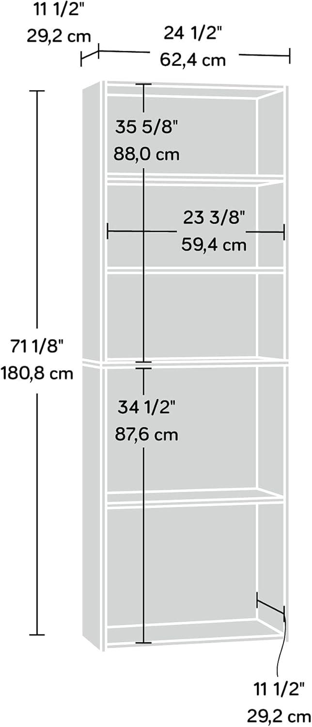 Sauder Beginnings Engineered Wood 5-Shelf Bookcase in Soft White