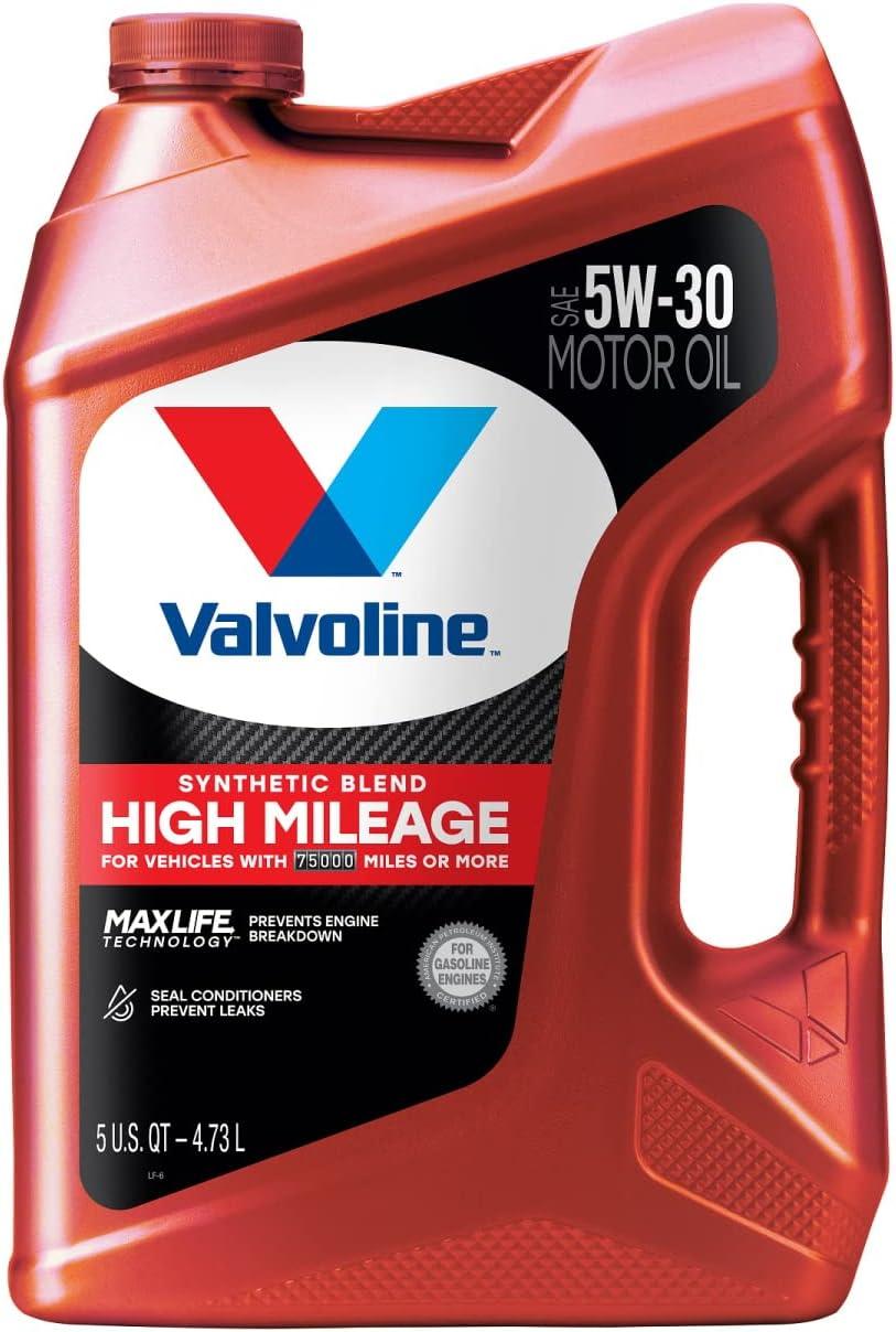 Valvoline High Mileage MaxLife 5W-30 Synthetic Blend Motor Oil 5 QT