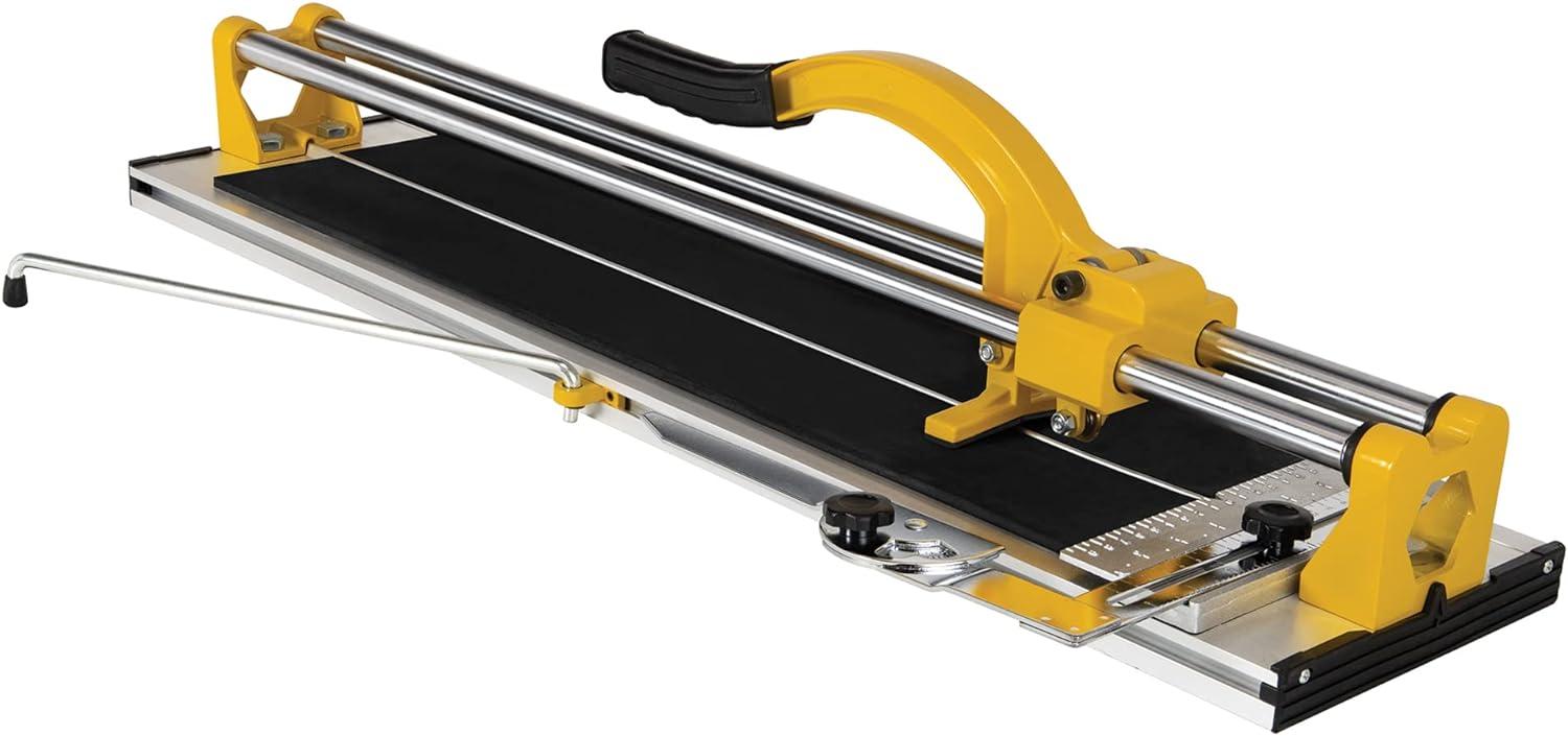 24-Inch Yellow Steel Manual Tile Cutter with Tungsten Carbide Wheel