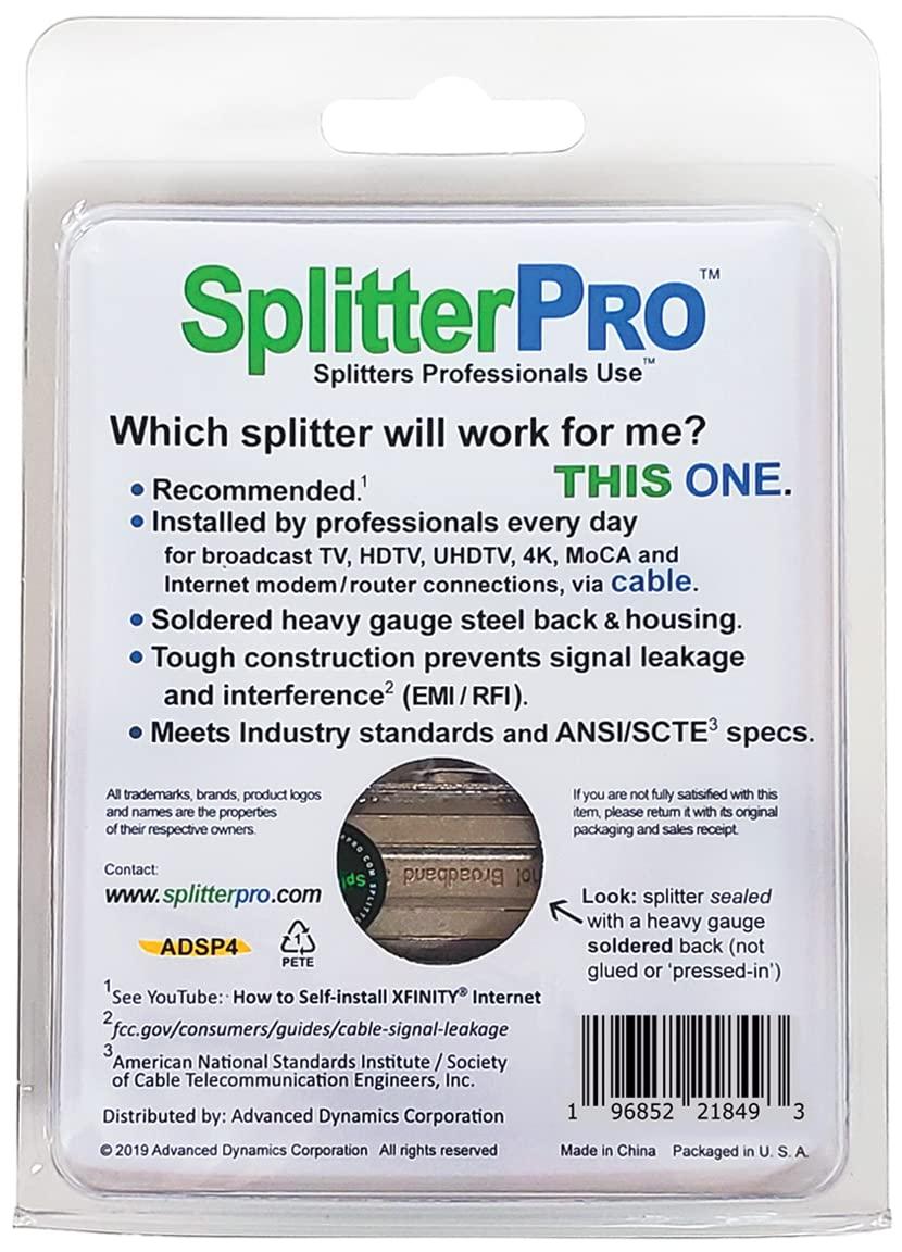 - Digital Splitters Professionals Install Every Day Across The U. S. A. 2-Way Coaxial Cable Splitter, 1 GHz