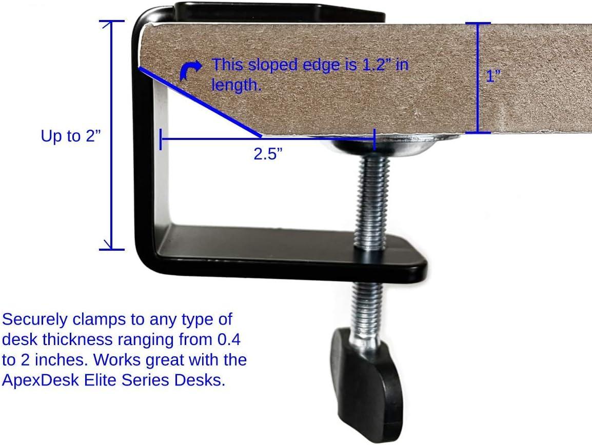 Adjustable Black Single Arm Monitor Desk Mount for 32" Screens