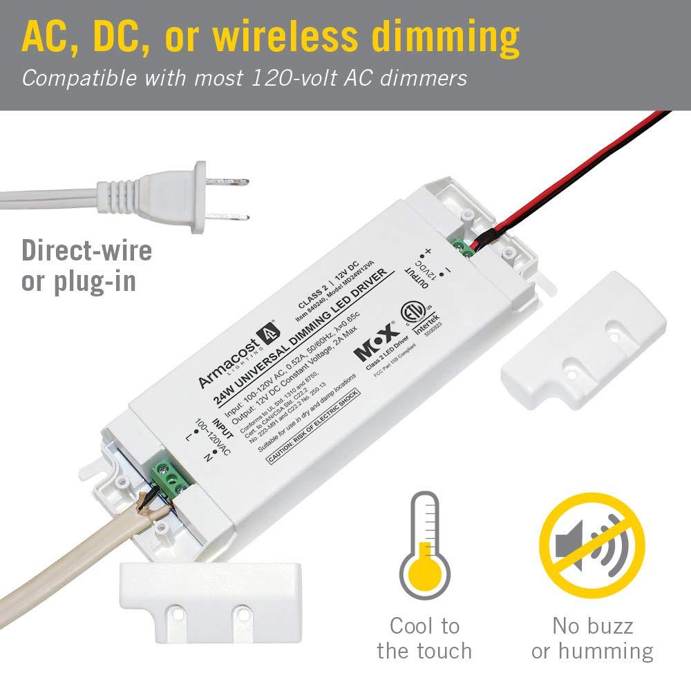 Universal Dimmable LED Driver 12V DC, 20W Electronic Transformer