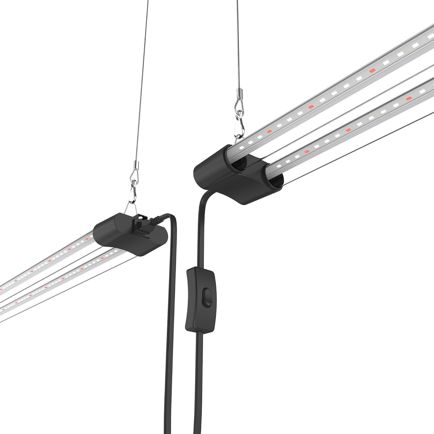 BoostGro 4FT LED Grow Light, Full Spectrum with Enriched Red Light, Linkable Design, for Indoor Plants and Gardening (1-pack)