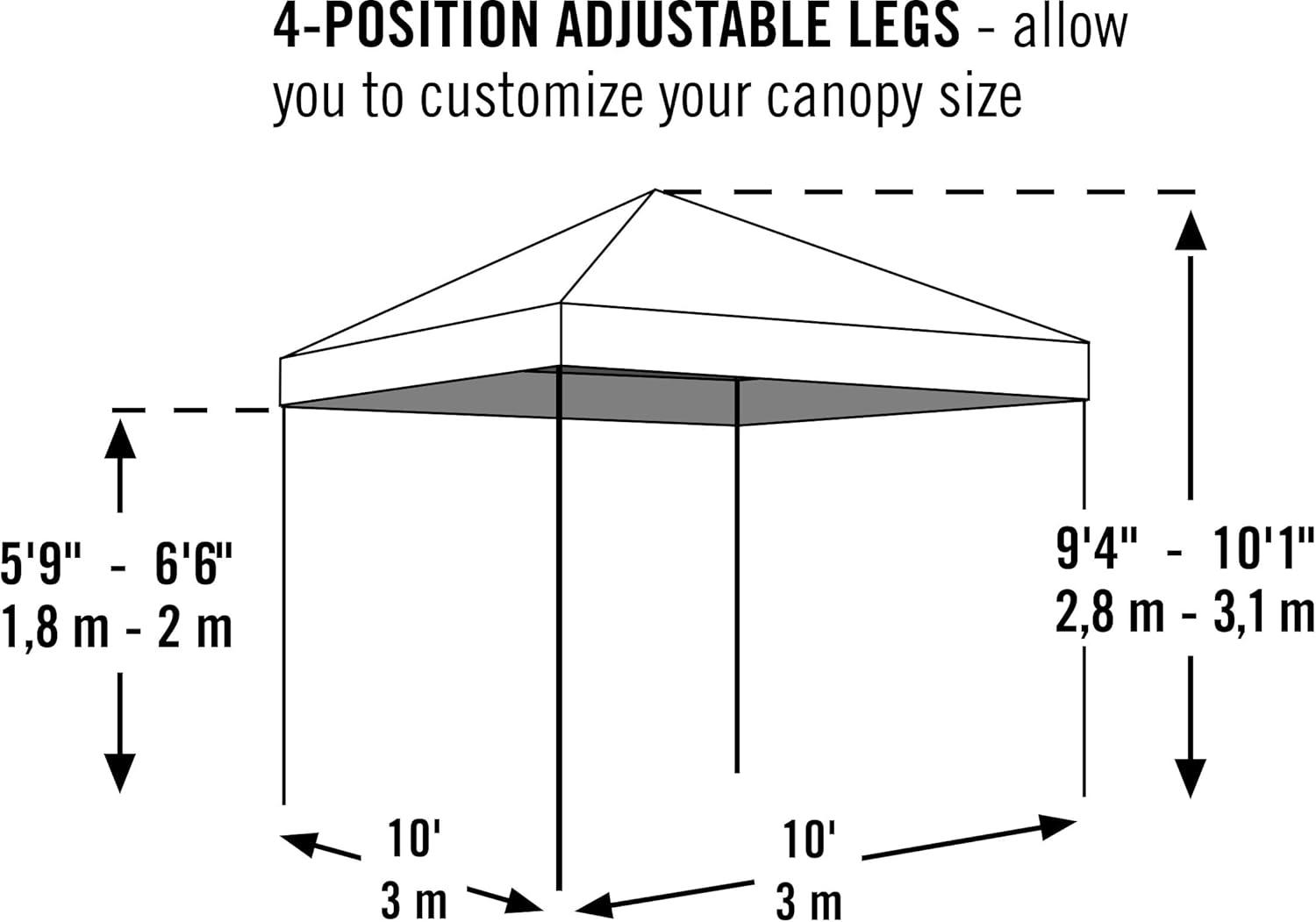 ShelterLogic 12 Ft. W x 12 Ft. D Metal Pop-Up Canopy