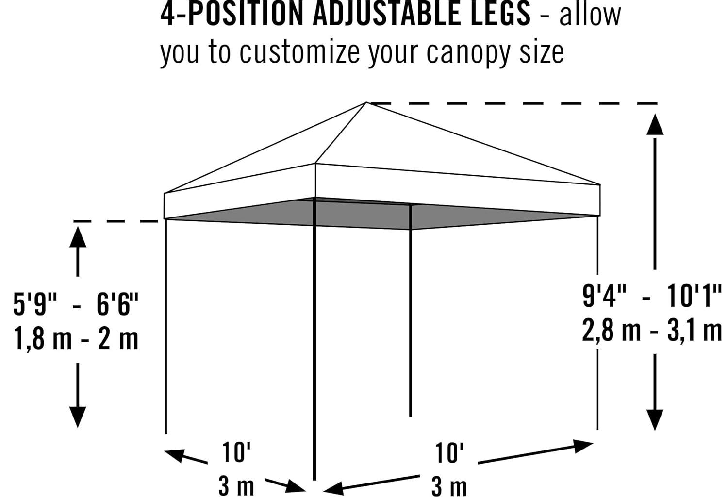 ShelterLogic 12 Ft. W x 12 Ft. D Metal Pop-Up Canopy