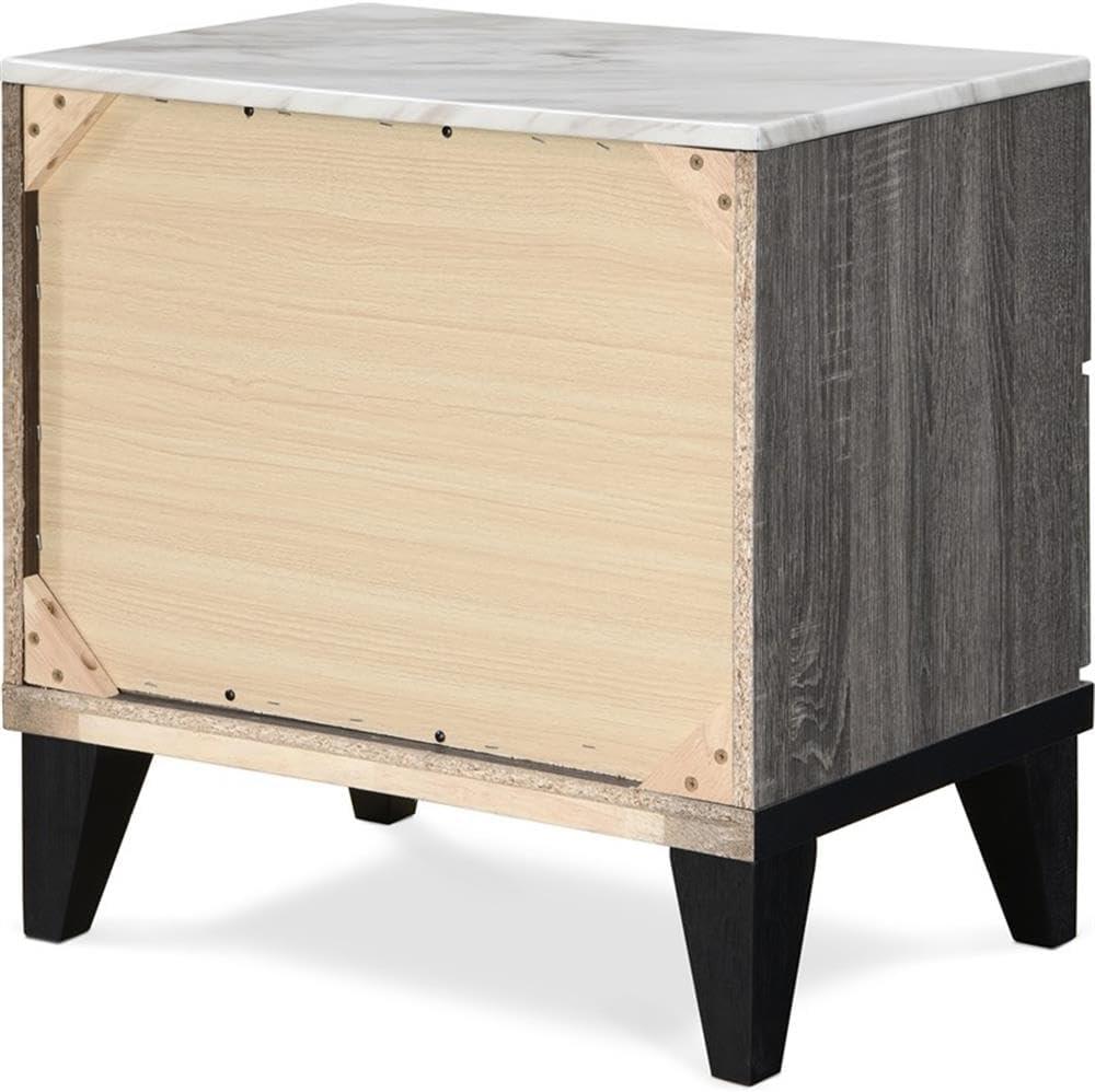 Sutton Micah Modern Side Table with 2-Drawers