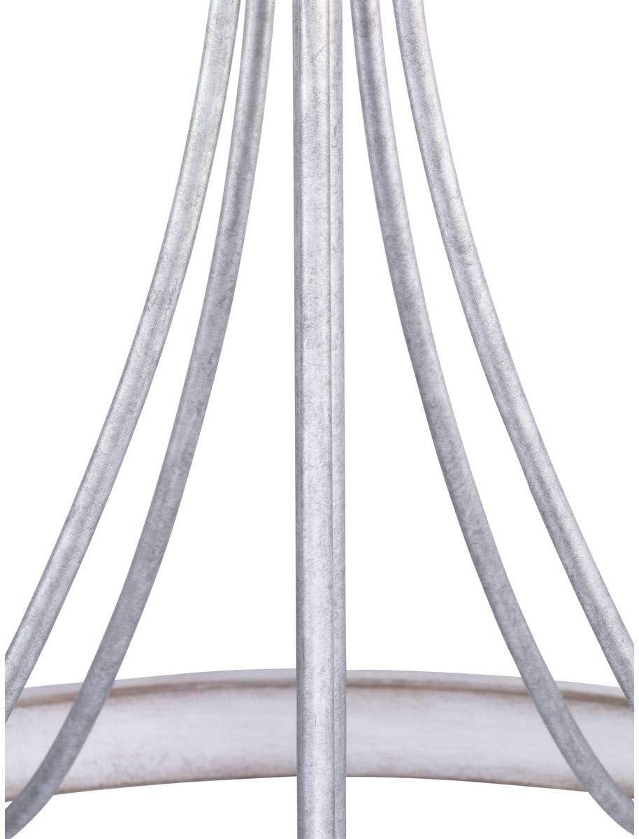 Progress Lighting Gulliver 5-Light Chandelier, Galvanized Finish, Wood Grained Texture Shade