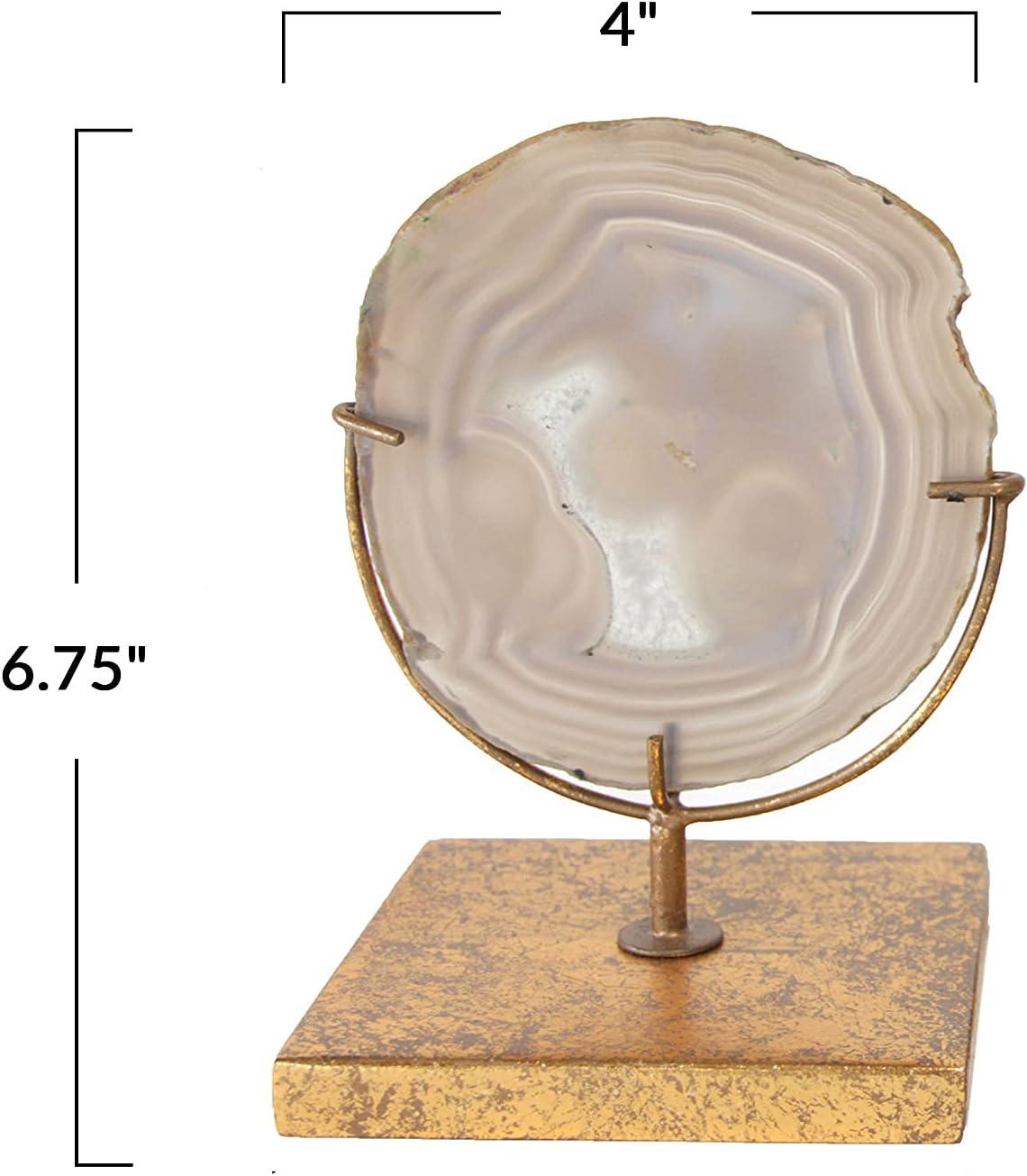 Agate on Stand Natural (4"H) Includes 1 Stand Only - Storied Home