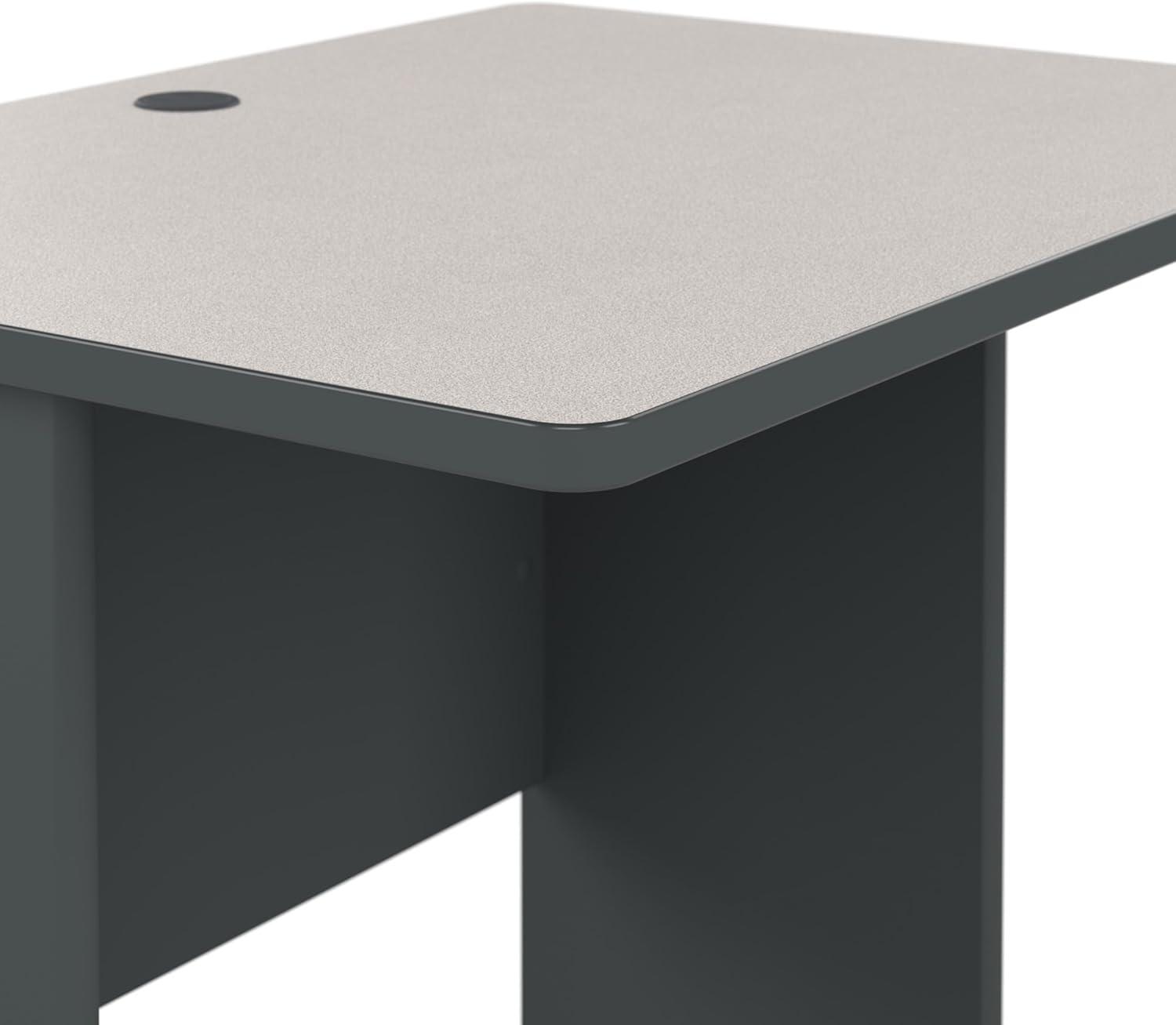 Series A 36W Office Desk in Slate and White Spectrum - Engineered Wood