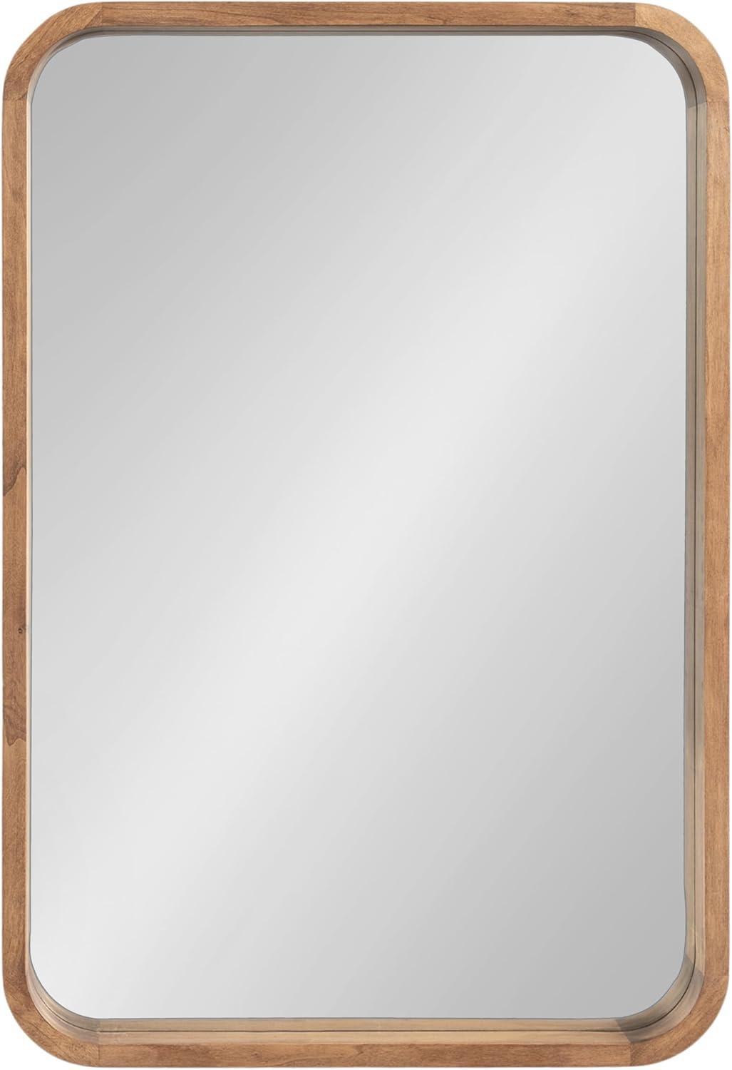 Kate & Laurel All Things Decor Hutton Wood Framed Radius Rectangle Decorative Wall Mirror