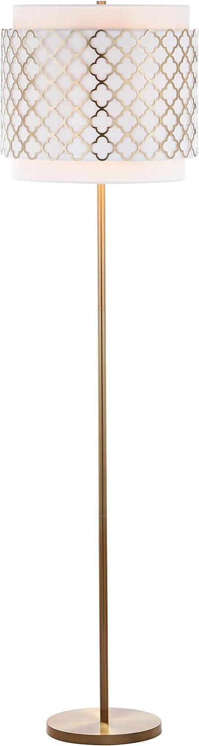 Priscilla Gold Quatrefoil 61.5" Contemporary Floor Lamp