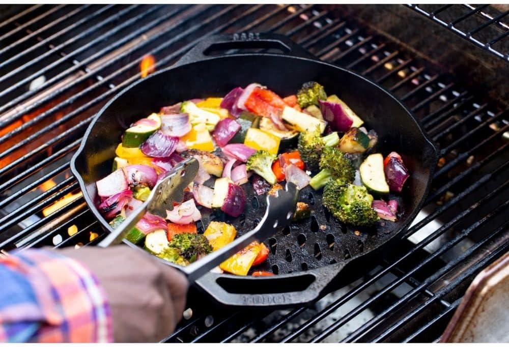 Lodge 12 Inch Dual Handle Grill Basket