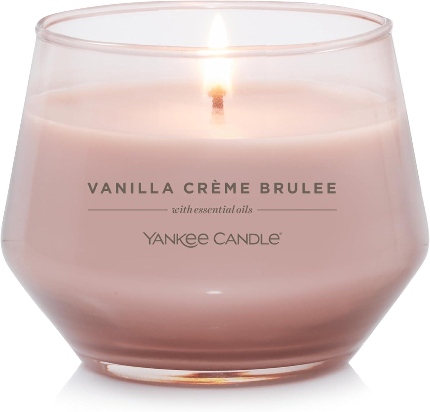 Yankee Candle Studio Scented Candle, Vanilla Crème Brûlée, Premium Plant Wax Blend, 10 oz Jar, Up to 50 Hour Burn Time