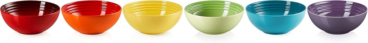 Rainbow Ceramic 650ml Microwave Safe Cereal Bowls Set