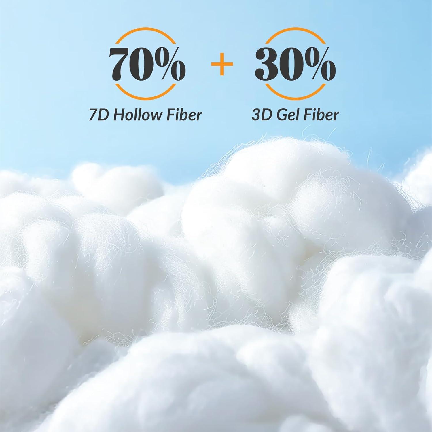 ArkwrightLLC Host & Home 100% Cotton Cover Soft-Poly Fiber Fill Hypoallergenic  Bed Pillow- 2 Pack (Set of 2)