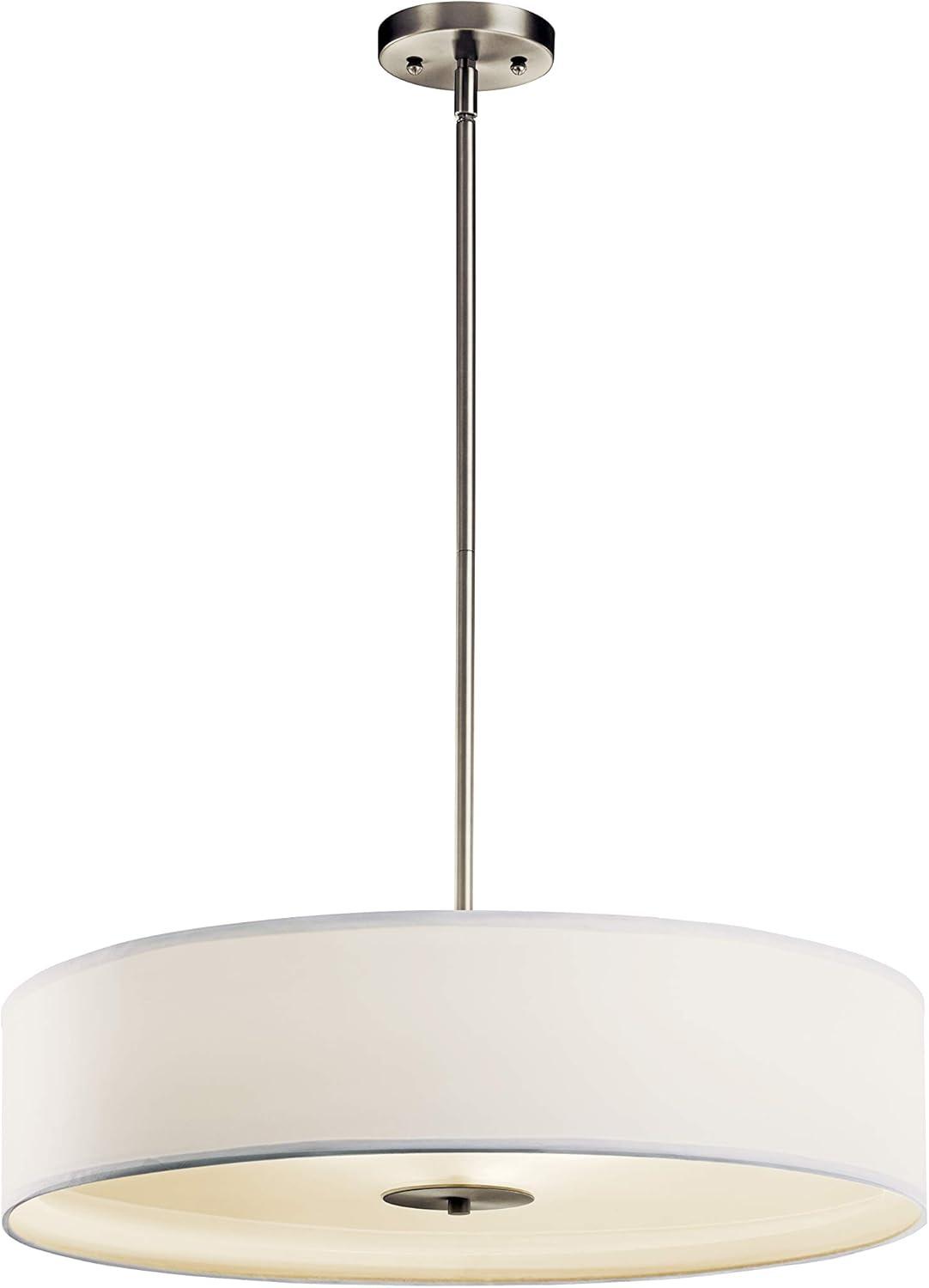 24" 3 Light Convertible Pendant Brushed Nickel