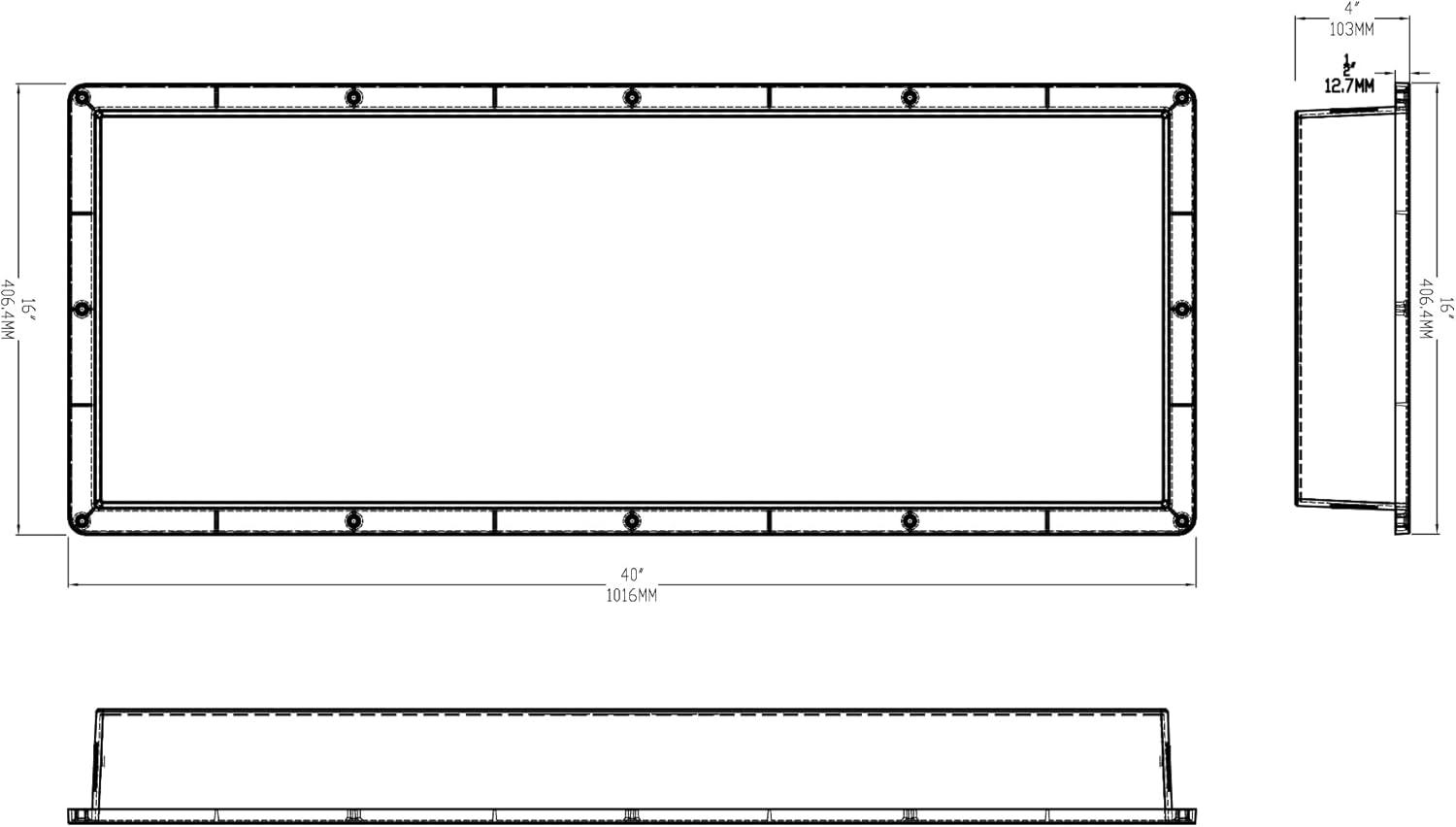 Yellow 16'' x 40'' Plastic Shower Niche