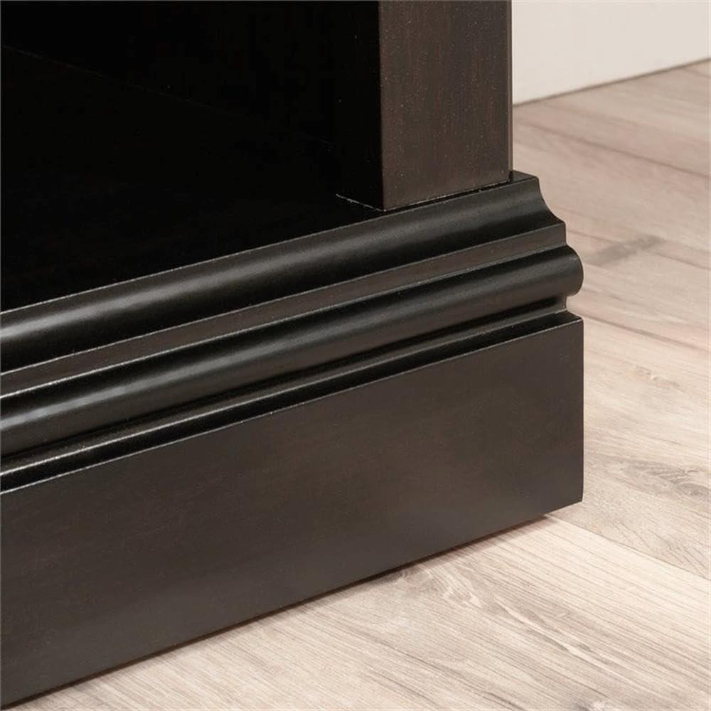 Pemberly Row Wooden 5 Shelf Wood Bookcase in Washington Cherry Finish