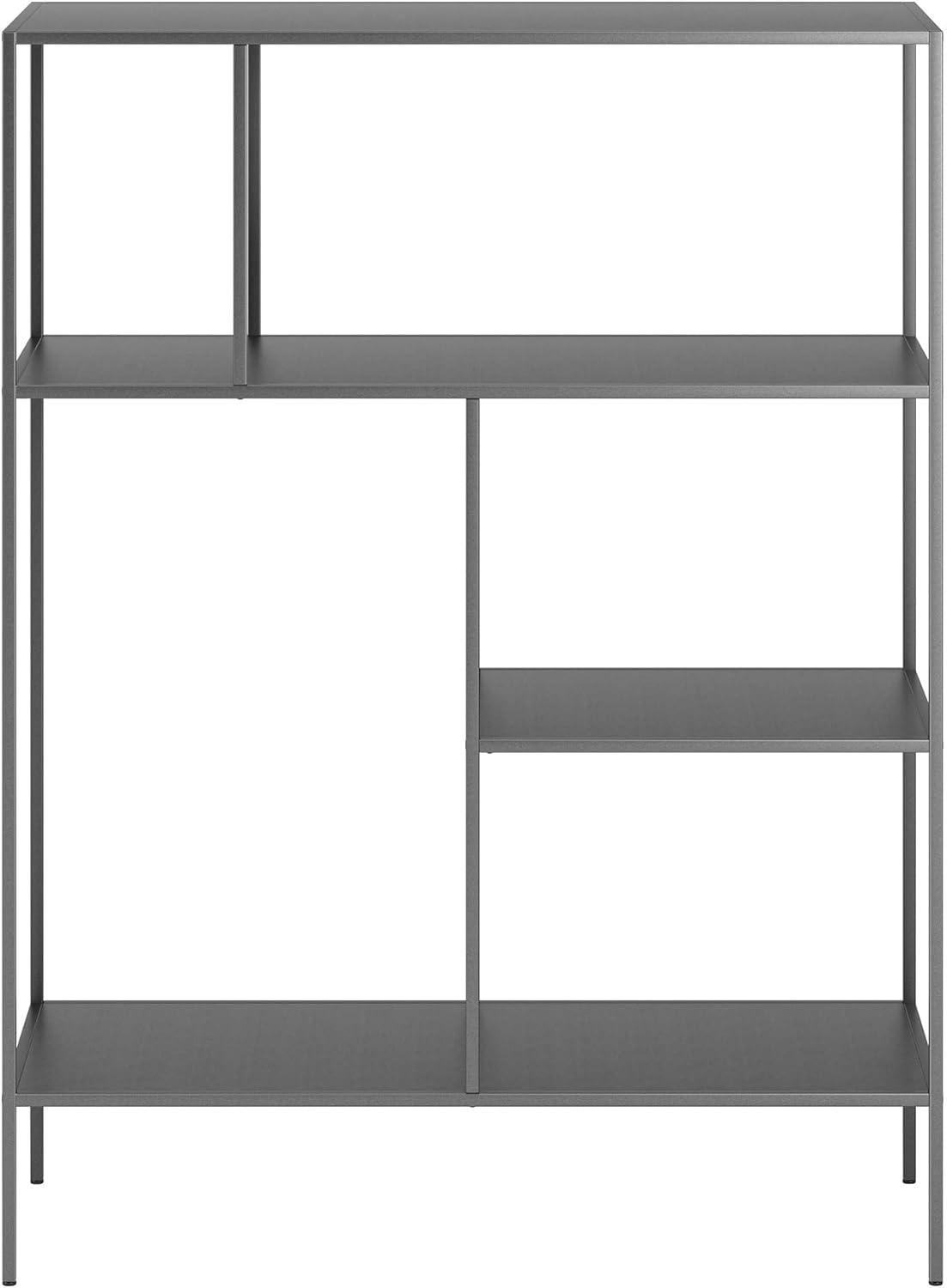 48" Tall Gunmetal Gray Bookcase - Henn&Hart