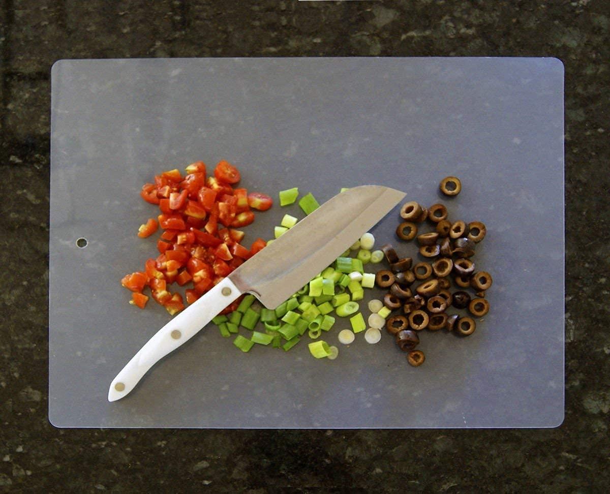 (4 Pack) Thin Clear Flexible Cutting Board Chopping Mat - 12" x 15"