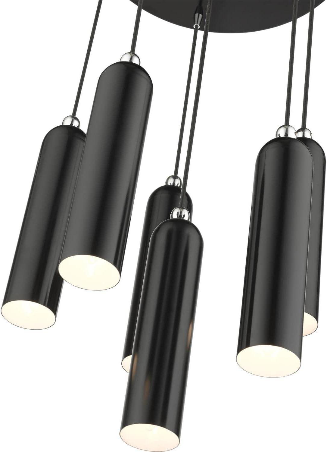 Livex Lighting Ardmore 6 - Light Pendant in  Shiny Black