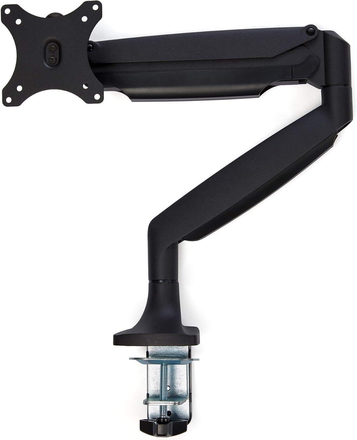 Single Desk-Mount Monitor Arm - Full Motion - Heavy-Duty - Black